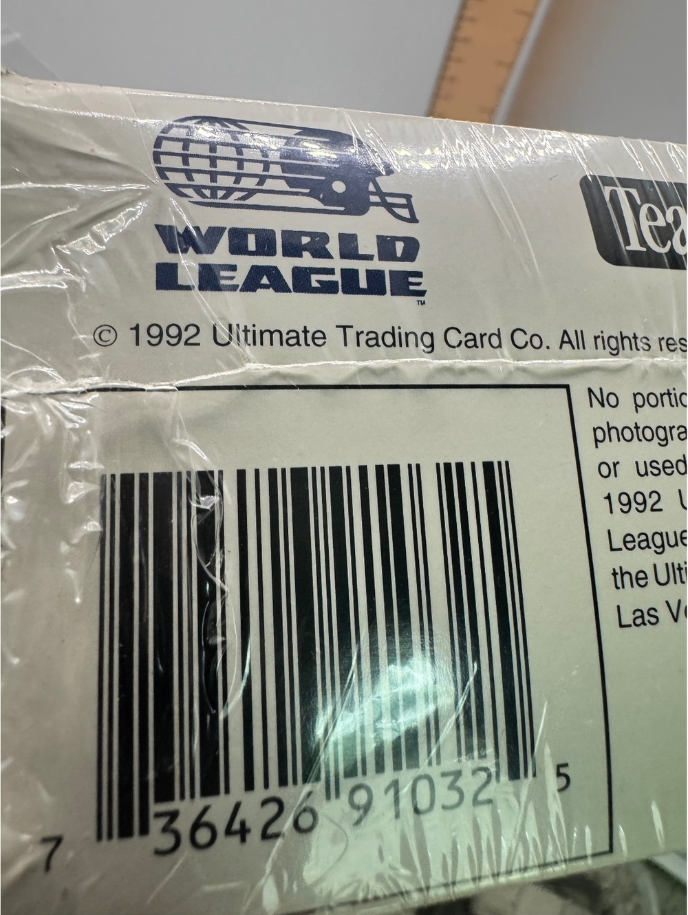 1992 Ultimate World League Football Cards Factory Sealed Box with $1,000,000 Win - Picture 6 of 6